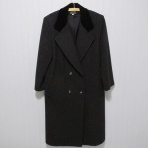 Vintage Karen Double-Breasted Wool Cashmere Blend Button Up Coat, Size 12